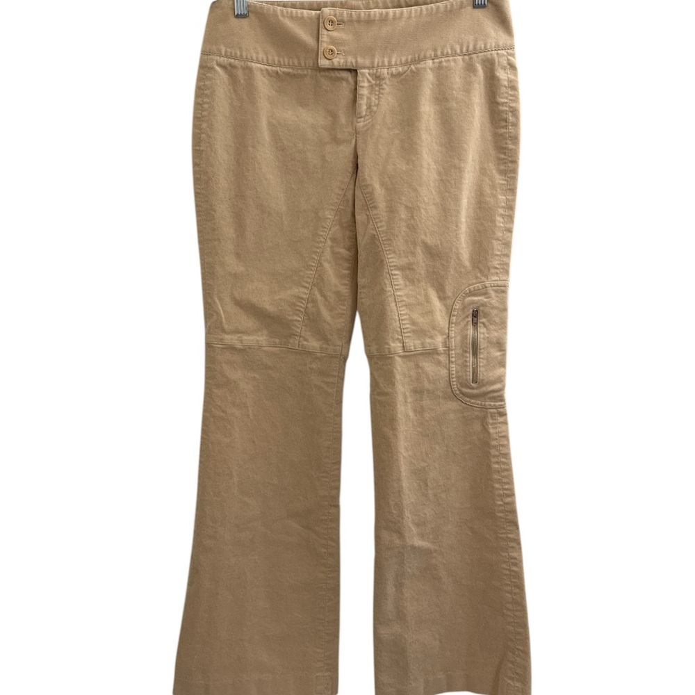 Laundry By Shelli Segal Beige Corduroy Flared Pants
